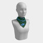 Elephant Square Scarf - Blue on Green