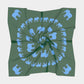 Elephant Square Scarf - Blue on Green