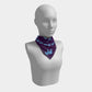 Elephant Square Scarf - Blue on Purple