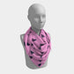 Sailboat Square Scarf - Navy on Pink, Toss