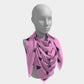 Sailboat Square Scarf - Navy on Pink, Toss