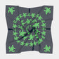 Turtle Square Scarf - Green on Navy