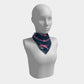 Whale Square Scarf - Pink on Navy