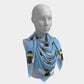 Bee Square Scarf - on Sky Blue