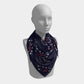Newport Bridge 4th of July Square Scarf - Navy, Pinwheel