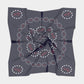 Newport Bridge 4th of July Square Scarf - Navy, Pinwheel