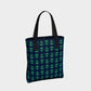 Anchor Toss Tote Bag - Green on Navy - SummerTies