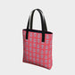 Anchor Toss Tote Bag - Light Blue on Coral - SummerTies