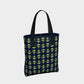 Anchor Toss Tote Bag - Yellow on Navy - SummerTies