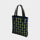 Anchor Toss Tote Bag - Yellow on Navy - SummerTies