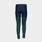 Anchor Legs and Hip Youth Leggings - Green on Navy - SummerTies