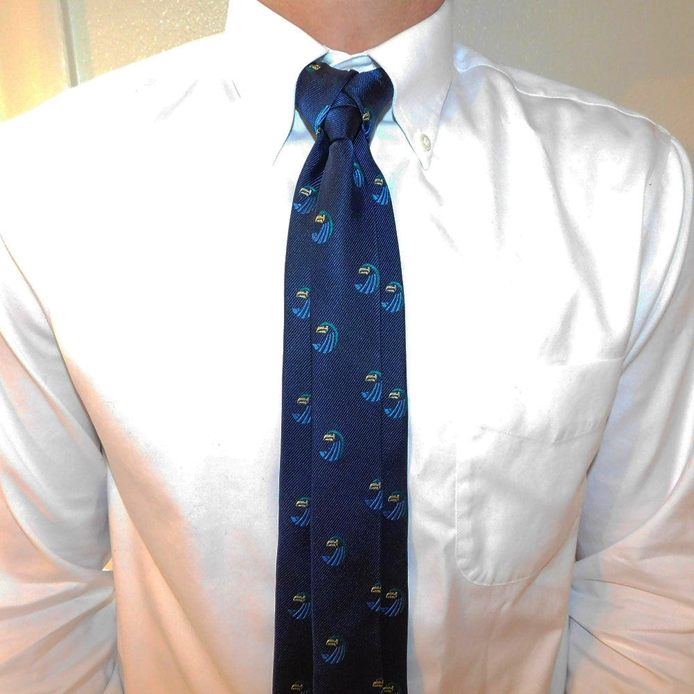 Salve Regina University Necktie - Seahawk Navy, Woven Silk - SummerTies
