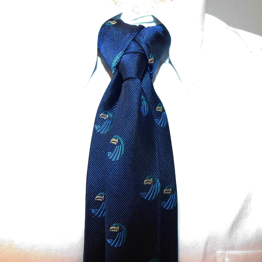 Salve Regina University Necktie - Seahawk Navy, Woven Silk - SummerTies