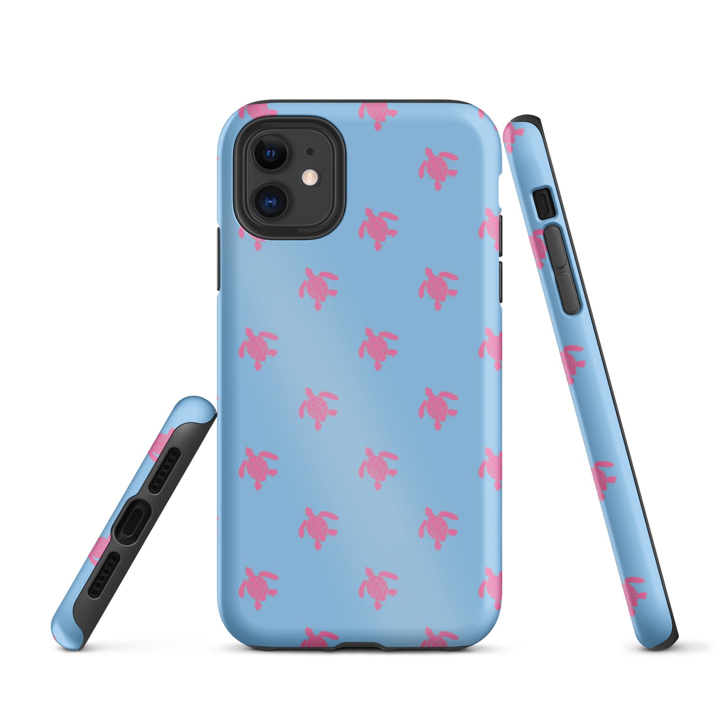 Turtle iPhone Case - Pink on Lt. Blue