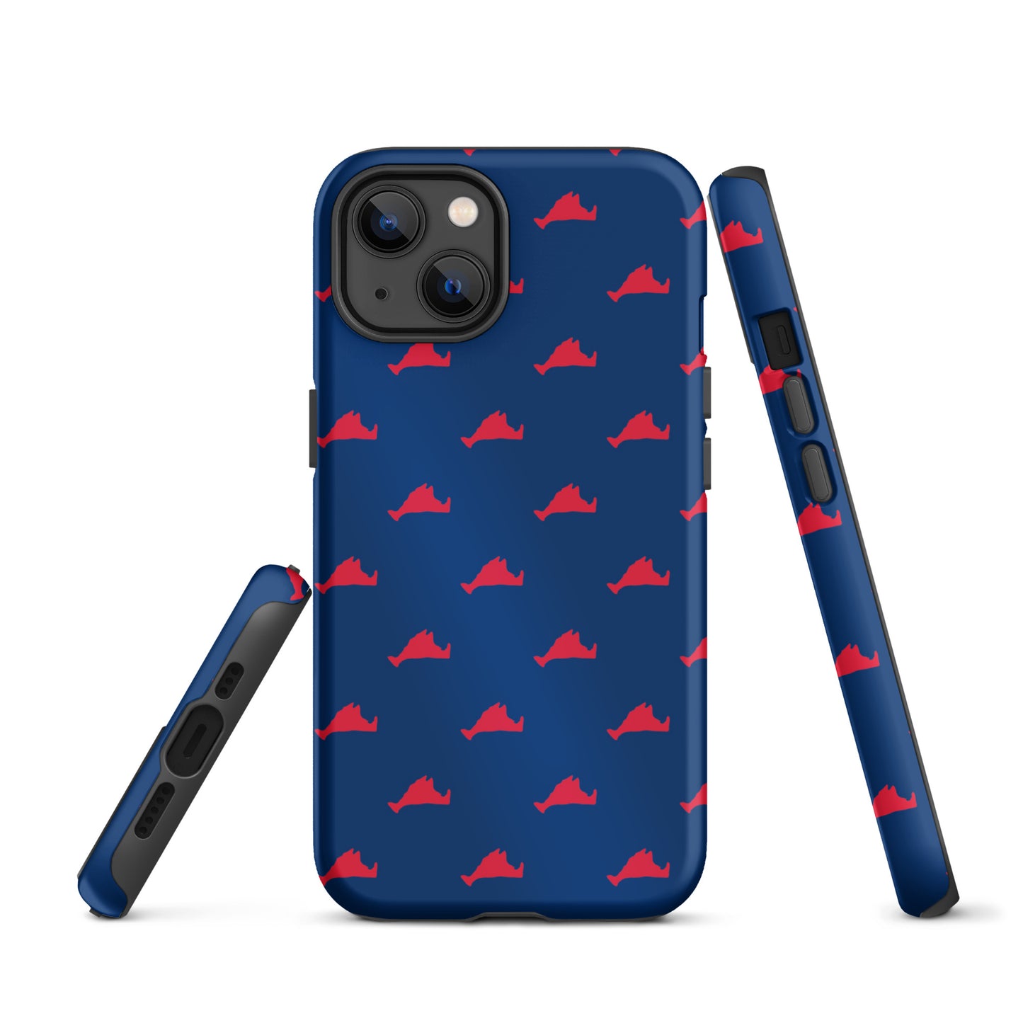 Martha's Vineyard iPhone Case - Red on Navy
