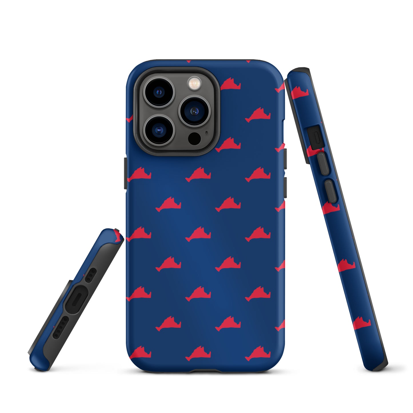 Martha's Vineyard iPhone Case - Red on Navy