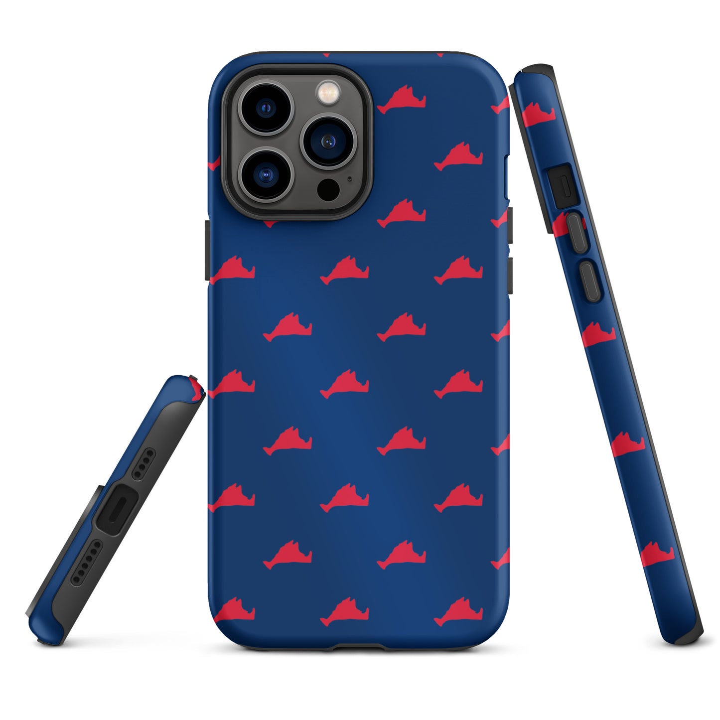 Martha's Vineyard iPhone Case - Red on Navy