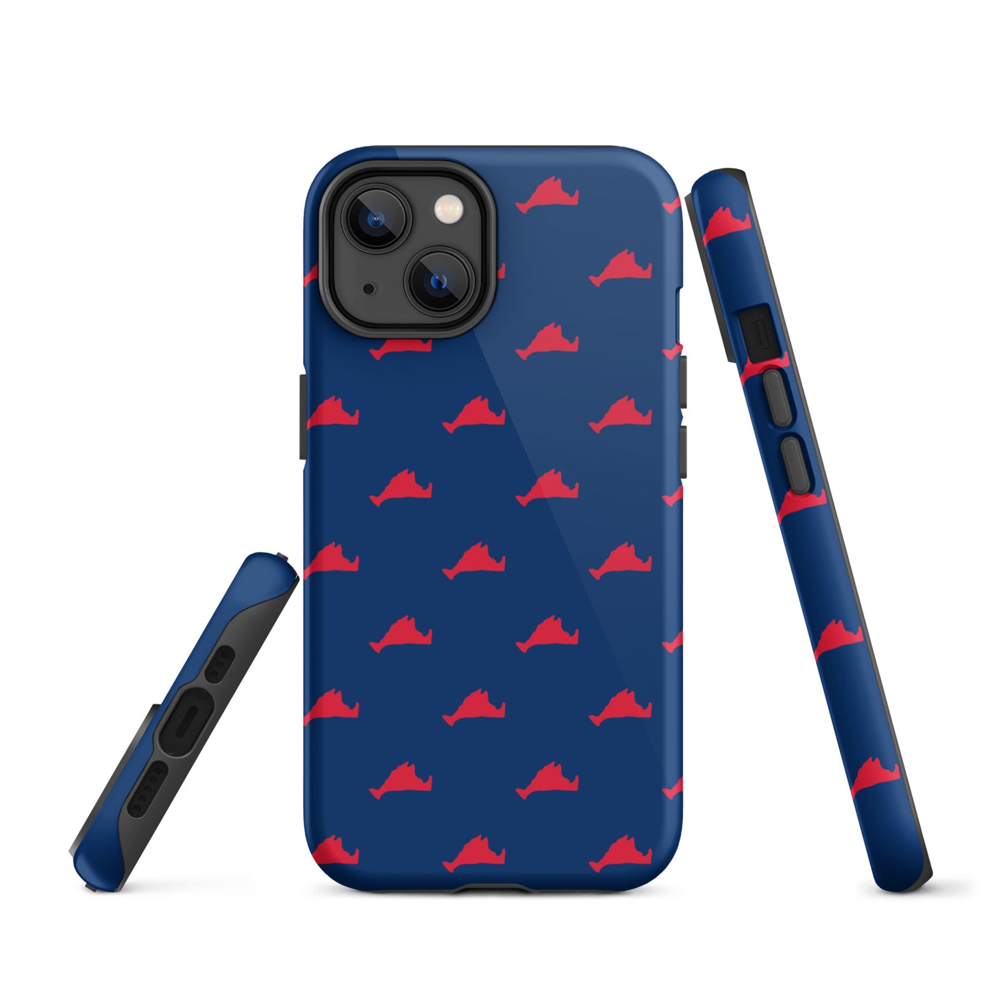 Martha's Vineyard iPhone Case - Red on Navy