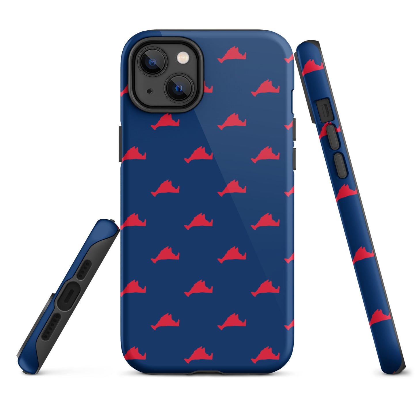 Martha's Vineyard iPhone Case - Red on Navy