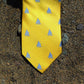 Sailboat Necktie - Yellow, Woven Silk - SummerTies